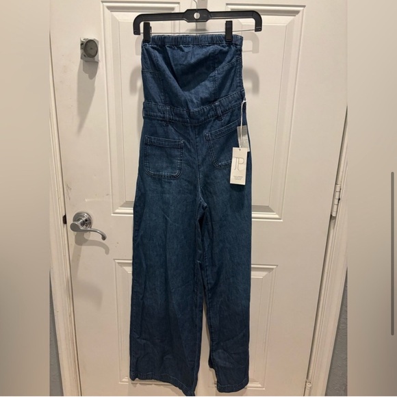Anthropologie Blue Denim Jumpsuit - Picture 5 of 7